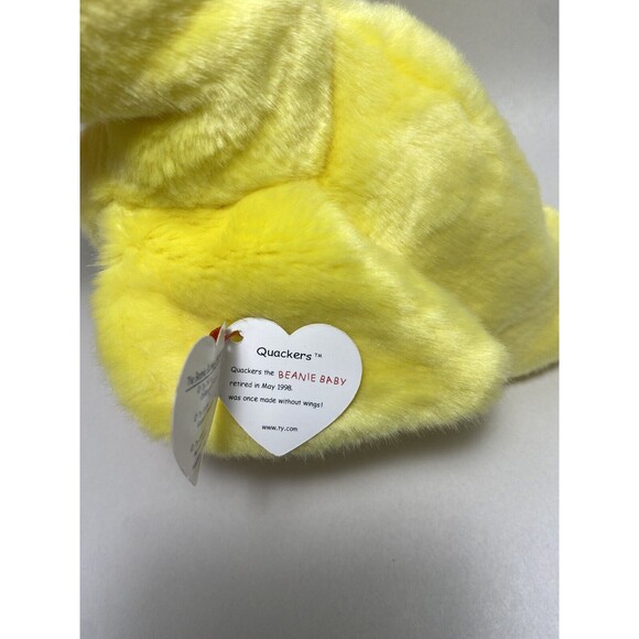 Ty Classic Quackers the Yellow Duck 2000 EUC With Paper Hang Tag - Picture 5 of 10